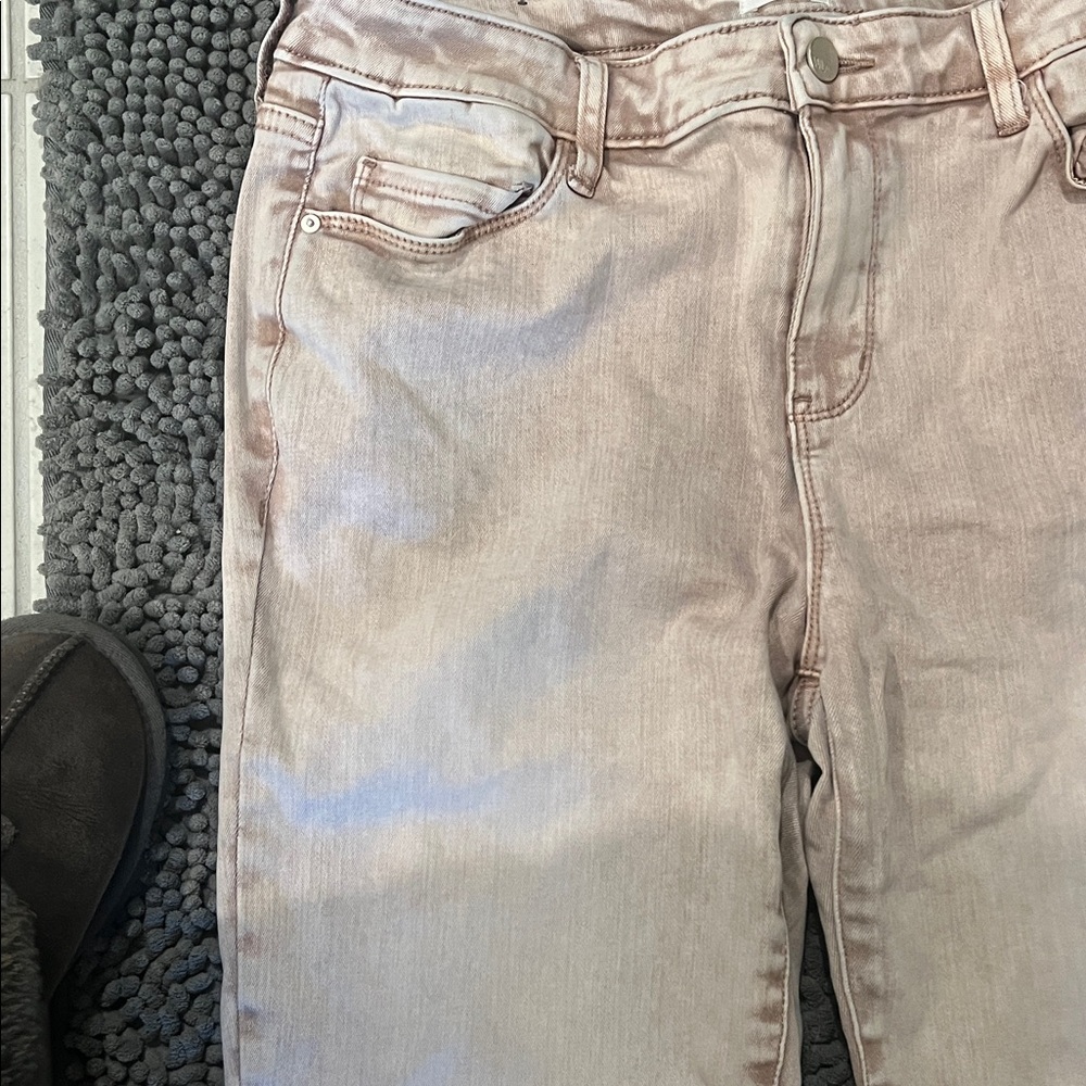 Wash Lab Chic Silvery Blush Cropped Jeans - Picture 5 of 9
